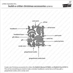 LAWN FAWN Build-a-Critter Christmas Accessories Cuts