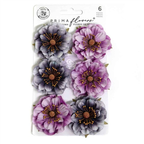 Prima Marketing Bewitched Flowers Moonlit Petals 6pz
