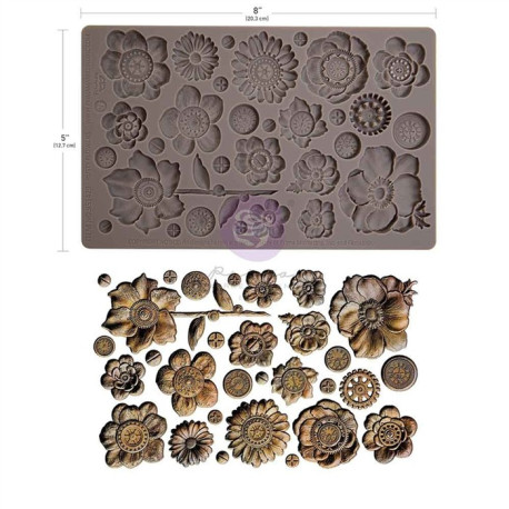 Prima Marketing Rusty Flowers Decor Mould