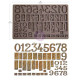 Prima Marketing Letterpress Numbers Decor Mould