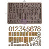 Prima Marketing Letterpress Numbers Decor Mould