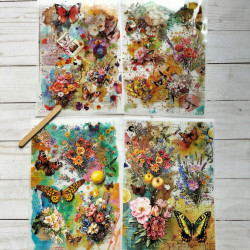 AALL & Create Radiant Florals A5 Rub-Ons Citrus Kissed Meadows