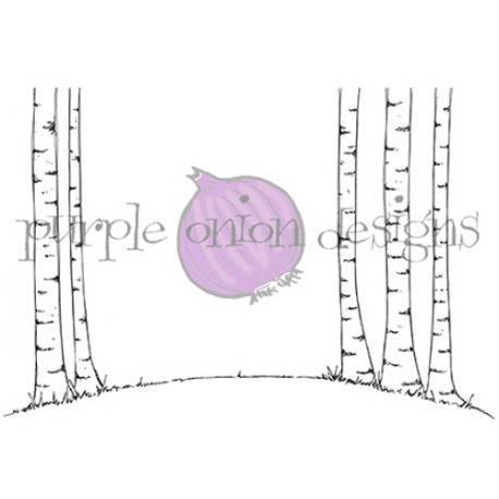 Purple Onion Designs by Stacey Yacula - Birch Tree Background