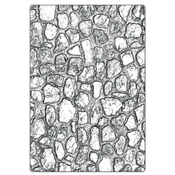 Sizzix 3D Texture Fades by Tim Holtz A5 Cobblestone 666959