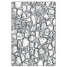 Sizzix 3D Texture Fades by Tim Holtz A5 Cobblestone 666959