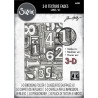 Sizzix 3D Texture Fades by Tim Holtz A5 Numbered 667081