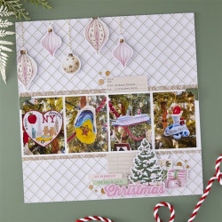 Rosie's Studio Peppermint Twist Cardstock Diecut Ephemera FOILED 110pz