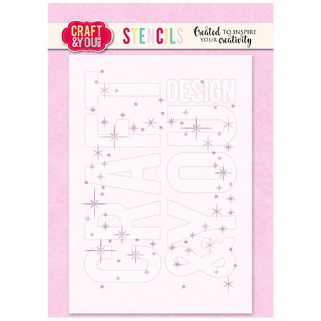 Craft&You Sparks Wreath A6 Stencil