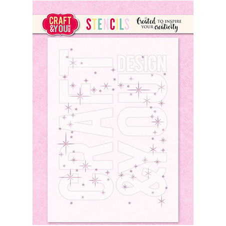 Craft&You Sparks Wreath A6 Stencil