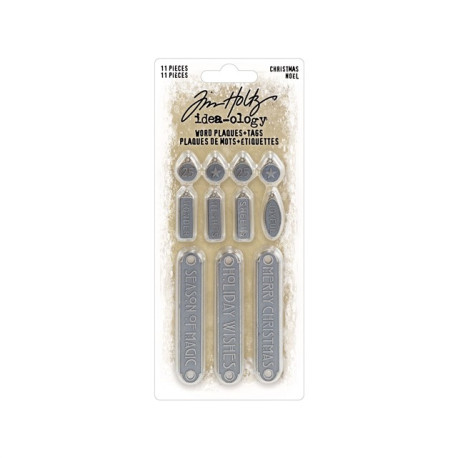 Idea-ology Tim Holtz Christmas Word Plaques + Tags