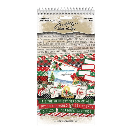 Idea-ology Tim Holtz Christmas Sticker Book 490pz