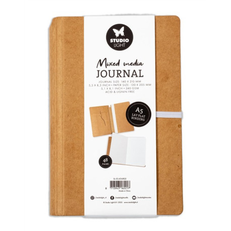 Studio Light Mixed Media Journal A5 Lay Flat Binding