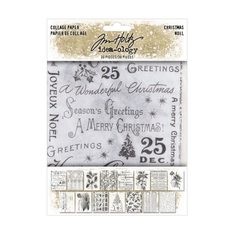 Idea-ology Tim Holtz Christmas Collage Paper