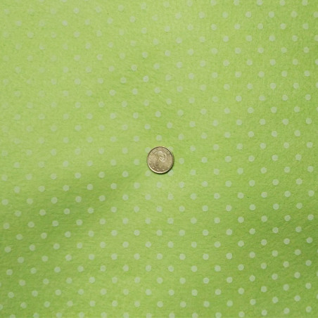 Pannolenci verde salvia a pois bianchi