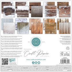 Craft Consortium Essential Craft Papers Frosted Wood Paper Pad 30x30cm