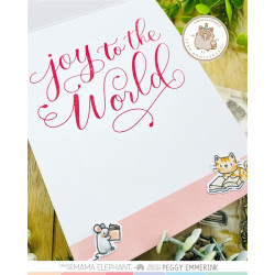 Mama Elephant JOY TO THE WORLD Clear Stamp
