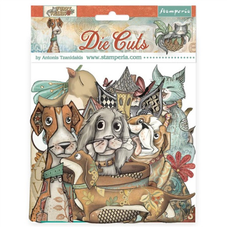 Stamperia Furry Friends Die Cuts 47pz