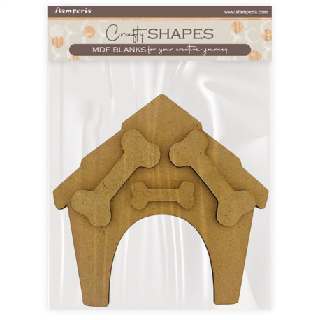 Stamperia MDF Crafty Shapes Blanks Doghouse and Bones