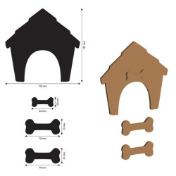 Stamperia MDF Crafty Shapes Blanks Doghouse and Bones