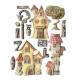 Stamperia Furry Friends Silicon Mould A5 Houses