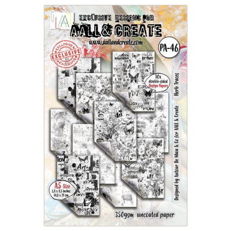 Aall & Create Inkblot Meadow A5 Design Paper Herb Traces