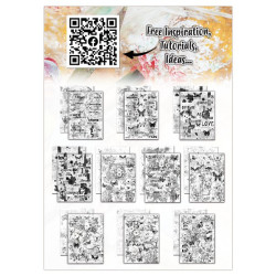 Aall & Create Inkblot Meadow A5 Design Paper Herb Traces