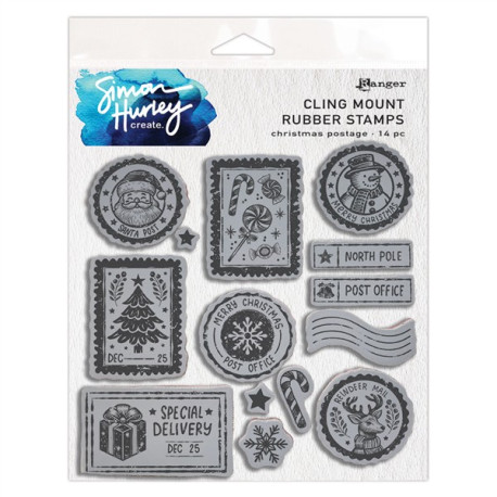 Simon Hurley Create Christmas Postage Cling Stamps