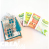 Crealies Create A Box No. 34 Mini Flat Box House with Door Window & Snow