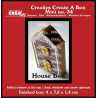 Crealies Create A Box No. 34 Mini Flat Box House with Door Window & Snow