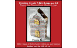 Crealies Create A Box No. 34 LARGE Flat Box House with Door Window & Snow