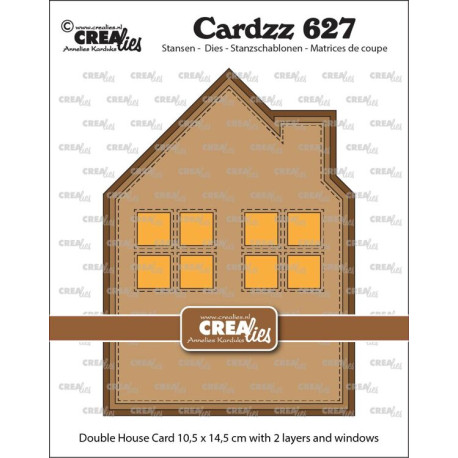 Crealies Cardzz Dies No. 627 Double Card House with Windows