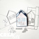 Crealies Cardzz Dies No. 627 Double Card House with Windows
