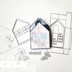 Crealies Cardzz Dies No. 627 Double Card House with Windows