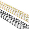 Vaessen Creative Bind Easy - Spirali Metalliche per Rilegatura 1/2'' NERE E ORO 8pz