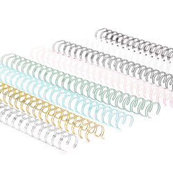 Vaessen Creative Bind Easy - Spirali Metalliche per Rilegatura 1/2'' Mix Arcobaleno 16pz