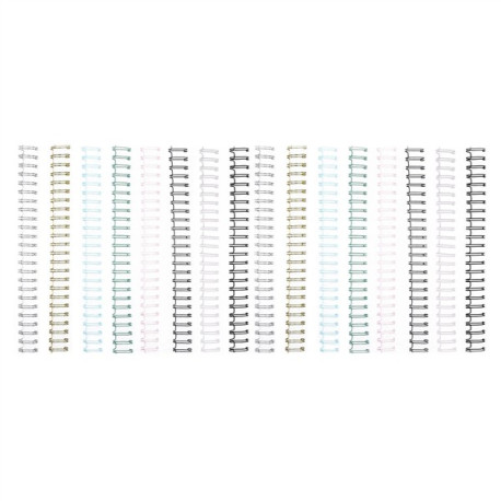 Vaessen Creative Bind Easy - Spirali Metalliche per Rilegatura 1/2'' Mix Arcobaleno 16pz