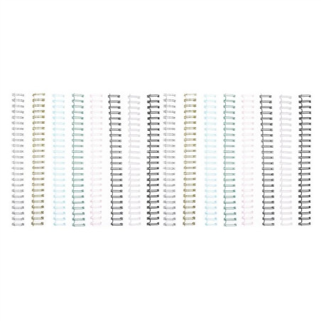 Vaessen Creative Bind Easy - Spirali Metalliche per Rilegatura 1/2'' Mix Arcobaleno 16pz