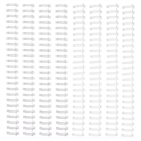 Vaessen Creative Bind Easy - Spirali Metalliche per Rilegatura 1/2'' BIANCO E ARGENTO 8pz