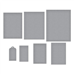 Spellbinders Etched Dies Linear Touch Rectangles and Tag