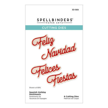 Spellbinders Spanish Holiday Sentiments Etched Dies