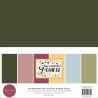 Carta Bella Pressed Floral Coordinating Solids Paper Pack 30x30cm