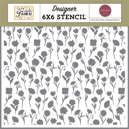 Carta Bella Stencil Pressed Wildflower