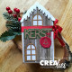 Crealies Create A Box No. 34 LARGE Flat Box House with Door Window & Snow