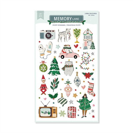 Lora Bailora MEMORY LANE Puffy Stickers