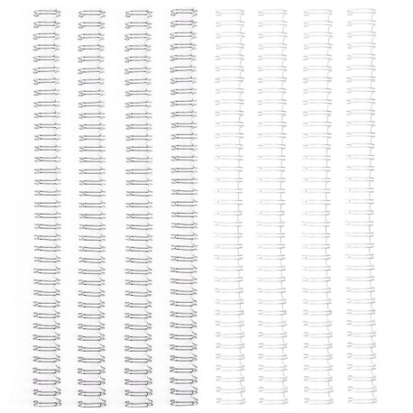 Vaessen Creative Bind Easy - Spirali Metalliche per Rilegatura 1/2' BIANCO E ARGENTO 8pz