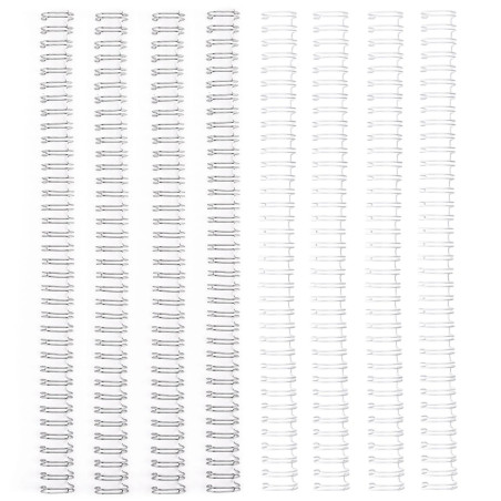 Vaessen Creative Bind Easy - Spirali Metalliche per Rilegatura 1/2' BIANCO E ARGENTO 8pz