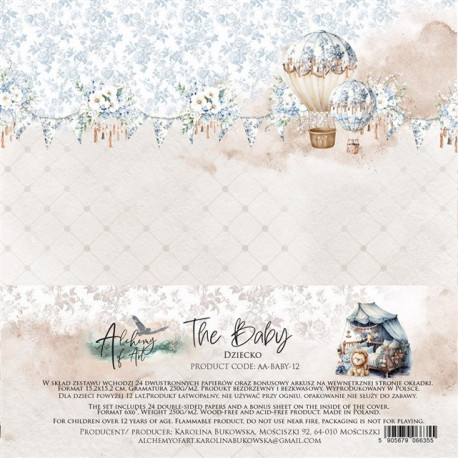 Alchemy of Art THE BABY Paper Collection Set 15x15cm 24fg