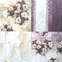 Craft o' Clock Plum And Caramel Paper COLLECTION and BASIC designs Set 20x20cm 24fg