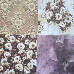 Craft o' Clock Plum And Caramel Paper COLLECTION and BASIC designs Set 20x20cm 24fg