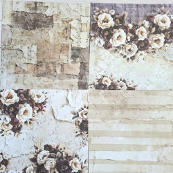 Craft o' Clock Plum And Caramel Paper COLLECTION and BASIC designs Set 20x20cm 24fg